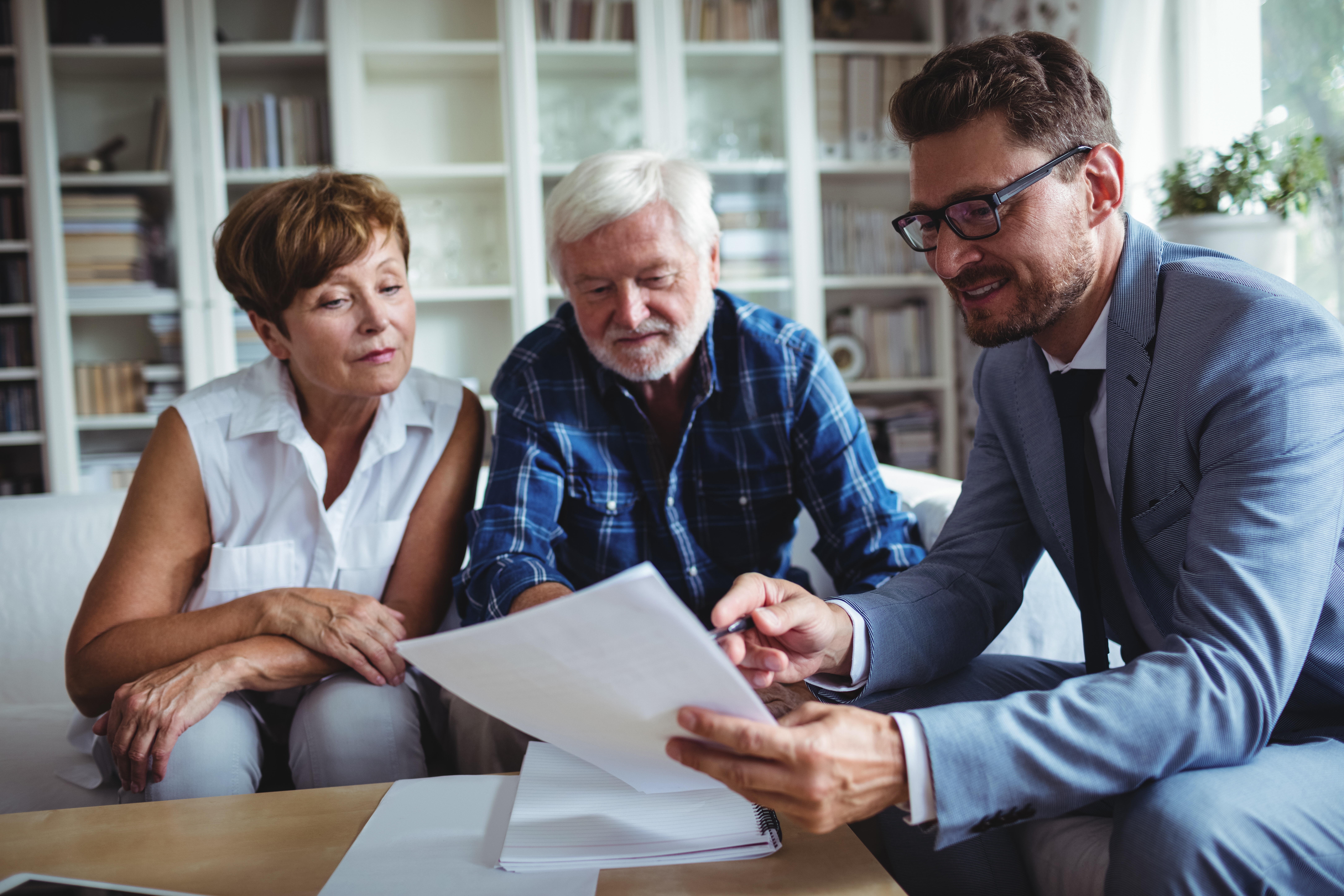 A couple financial planning with AI banking services